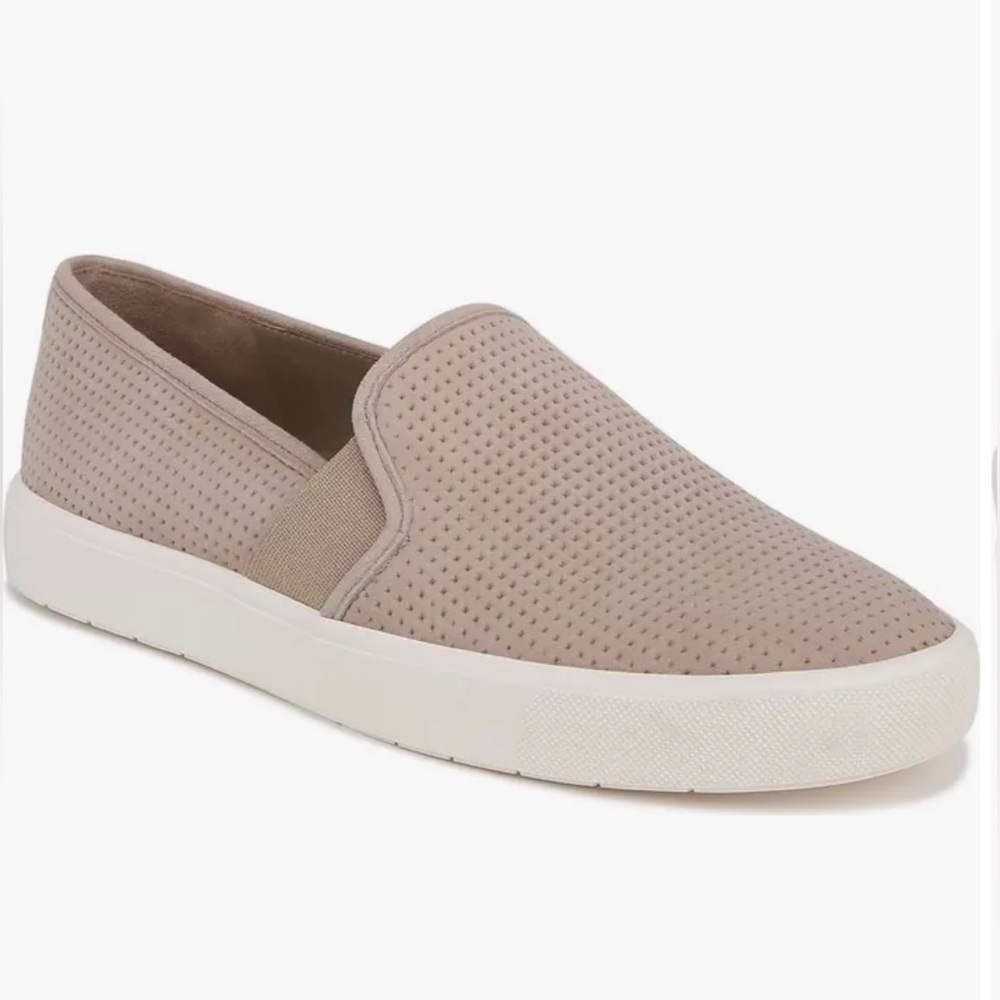 Vince Blair Perforated Slip-On Sneakers/Loafers in Taupe Suede - Sz 6.5 (NWT)